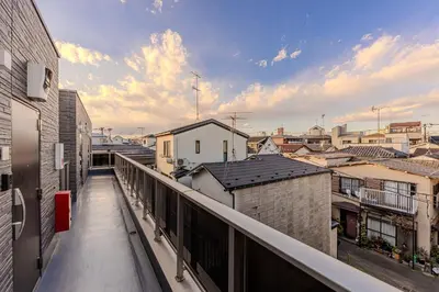 a balcony with a view of a city at Mi-Hotel Ikebukuro in Tokyo