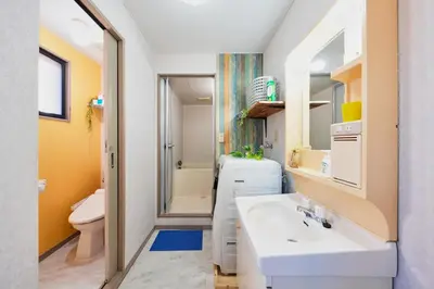 a bathroom with a sink and a toilet at Shamrock Aoto 304 Cozy Tokyo Stay Near Station Airport Disney Access in Tokyo