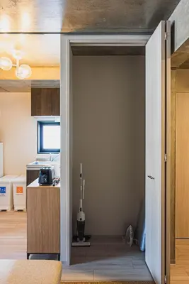 an open door to a room with a desk at Omotenashi HOTEL FamilyStay in Tokyo