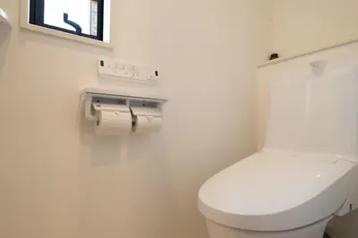 a bathroom with a white toilet in a room at 3BRBig House for 7 2 Stops Direct to Tokyo Skytree EntireHome in Sumida in Tokyo