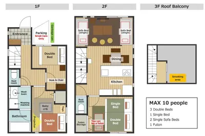 a floor plan of a house at Deload Hotel \u6771\u4eac\u3059\u307f\u3060 in Tokyo