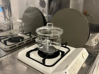 a blender on top of a stove in a kitchen at Kuro House - In the middle of Hiro, Omotesando, Roppongi in Tokyo