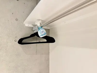 a bottle of hand soap on a hanger in a room at Minami-Magome # 101 in Tokyo