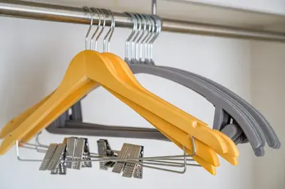 a group of utensils hanging on a rack at Sakura Court Ebisu 402 in Tokyo