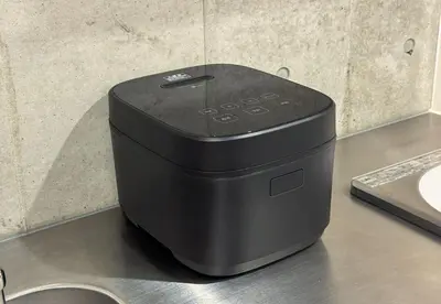 a black device sitting on a counter in a kitchen at -Centray Okachimachi 102- 1 minute to Akihabara Station and Ueno Station without transfers! in Tokyo