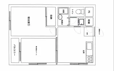 a floor plan of a house at \u30b3\u30fc\u30b8\u30fc\u4e45\u304c\u539f\u30c8\u30a4\u30ec\u304a\u98a8\u5442\u5171\u7528\u9375\u4ed8\u304d\u500b\u5ba4 in Tokyo
