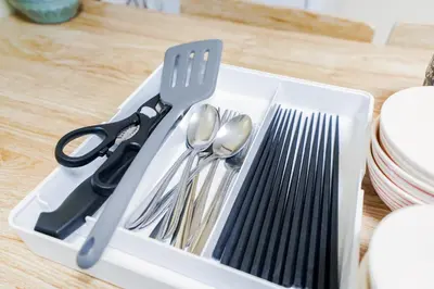 a tray with utensils and a comb on a table at 402Room 1 Stop from Ikebukuro Entire 35m on 4st Floor 2 Bedrooms for up to 6 Guests 3Minute Walk to Don Quijote in Tokyo