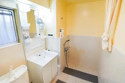 a bathroom with a sink and a shower at 402Room 1 Stop from Ikebukuro Entire 35m on 4st Floor 2 Bedrooms for up to 6 Guests 3Minute Walk to Don Quijote in Tokyo