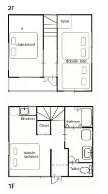 a floor plan of a house at Higashi-Jujo-house \u7950\u6cfd KI0478 in Tokyo