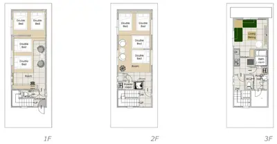 a floor plan of a condo at Ebisu4HOTEL in Tokyo