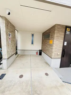 a large empty room with a door in a building at Higashijūjō, Kita City house KI0321 in Tokyo