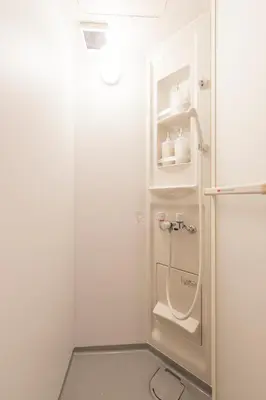 a bathroom with a shower with a toilet in it at GrapeHouse Koenji in Tokyo