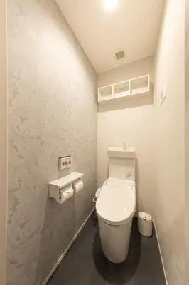 a bathroom with a toilet and a sink at Hotel Kototoi East in Tokyo