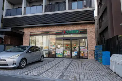 a car parked in front of a building at \u30ec\u30b8\u30fc\u30f3\u6075\u6bd4\u5bff in Tokyo