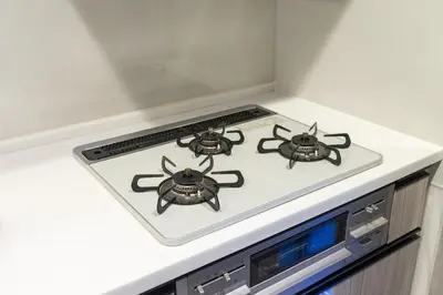 two bugs sitting on top of a stove in a kitchen at Spacious Skytree Stay, 8 Guests, Asakusa 11 mins, Modern Renovation, 8-min Walk to Station in Tokyo