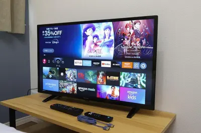 a flat screen tv sitting on top of a table at jjn\u4ef2\u753a201 in Tokyo