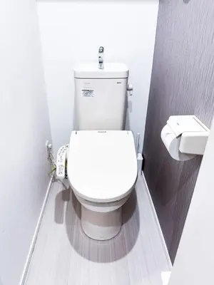 a bathroom with a white toilet in a stall at Triphome Otsuka 4 mins ShinOtsuka Station Loft bed in Tokyo