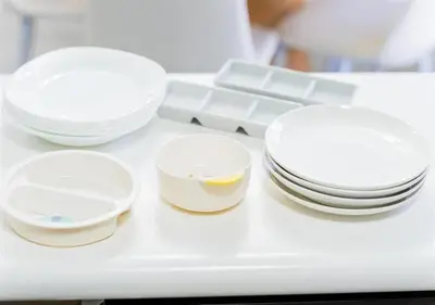a group of white plates and bowls on a table at 8min to Keisei Hikifune Entire House Sleeps12 in Tokyo