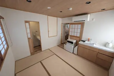a bathroom with a sink and a toilet in it at Kukunochi in Tokyo
