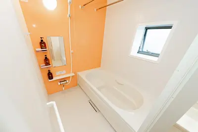 a bathroom with a sink and a bath tub at The Sky View Oshiage,Tokyo in Tokyo