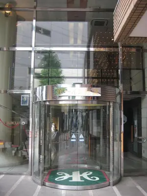 a display window of a store in a building at Daiichi Inn Ikebukuro in Tokyo