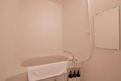 a bathroom with a bath tub with a mirror at Randor Residence Tokyo Classic in Tokyo
