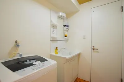a white bathroom with a sink and a shower at Randor Residence Tokyo Classic in Tokyo