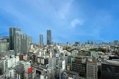 a view of a city with tall buildings at remm Roppongi in Tokyo
