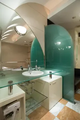 a bathroom with two sinks and a mirror at HOTEL AN Shinjuku Kabukicho (Adult Only) in Tokyo