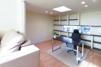 an office with a desk and a chair at Luxury New House in Tokyo