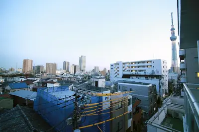 a view of a city with a tower in the background at The Sorapia Tokyo in Tokyo