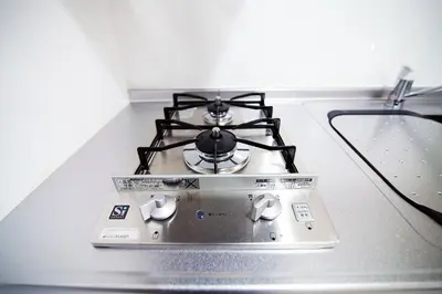 a stove with a pot on top of it at The Sorapia Tokyo in Tokyo