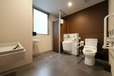 a bathroom with a toilet and a sink at Keio Presso Inn Tokyo Station Yaesu in Tokyo