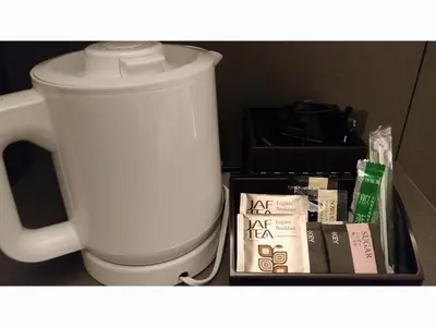 a white toilet sitting next to a box of books at Nihon Seinenkan Hotel in Tokyo