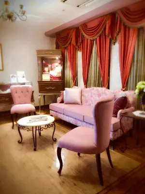 a living room with a couch and chairs and a table at Sakura Fleur Aoyama in Tokyo