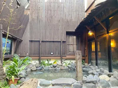 a small pond in front of a building at Dormy Inn Akihabara in Tokyo