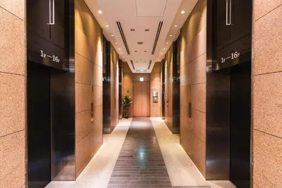 a hallway in a building with at Sotetsu Grand Fresa Tokyo-Bay Ariake in Tokyo