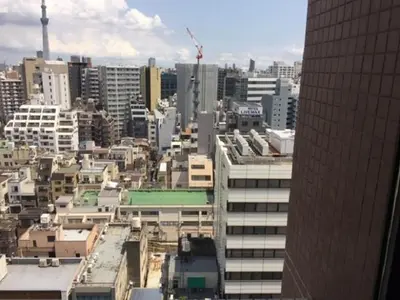 a view of a city with tall buildings at Ueno Urban Hotel in Tokyo