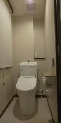 a bathroom with a white toilet in a room at Ueno First City Hotel in Tokyo