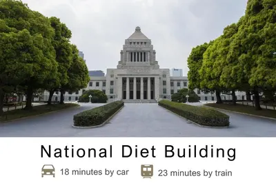 a picture of the national diet building at Tokyu Stay Meguro Yutenji in Tokyo