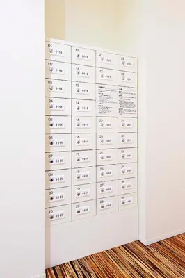 a wall with a bunch of numbers on it at Akihabara Washington Hotel in Tokyo