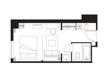 a floor plan of a house at Citadines Shinjuku Tokyo in Tokyo