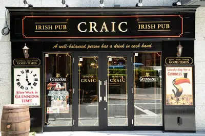 a store front of a crisis pub with the doors open at Henn na Hotel Tokyo Akasaka in Tokyo