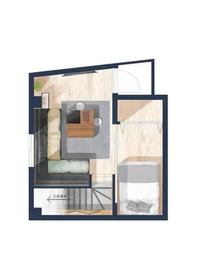 a drawing of a floor plan of a house at Sakura Cross Hotel Ueno Iriya in Tokyo