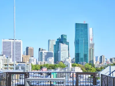 a view of a city skyline with tall buildings at MIMARU Tokyo Akasaka in Tokyo
