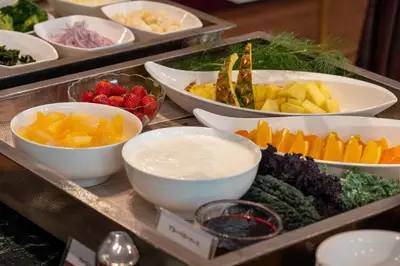 a buffet of different types of fruits and vegetables at Toshi Center Hotel in Tokyo