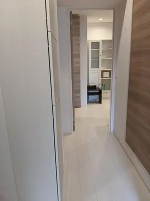 an empty hallway with a room with at Port House Shibuya in Tokyo
