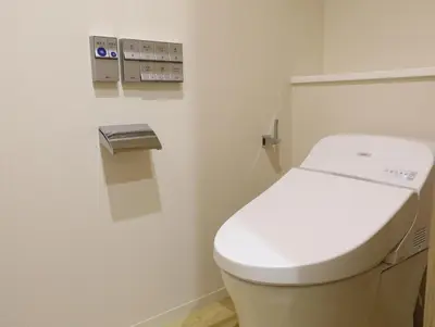 a bathroom with a white toilet in a room at Hotel Gracery Asakusa in Tokyo