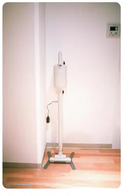 a white object on a wooden floor in a room at The Aoca Tokyo Sanno in Tokyo