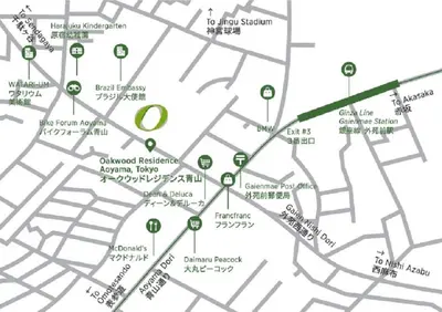 a map of the proposed improvements to the city of toronto at Oakwood Residence Aoyama Tokyo in Tokyo